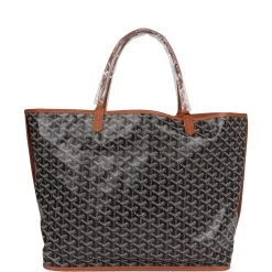 Goyard Goyardine Black And Brown Anjou GM Reversible Tote Bag Palladium Hardware 14 Goyard Goyardine Black And Brown Anjou GM Reversible Tote Bag Palladium Hardware -Online Bag Store G FN 240222 5 05