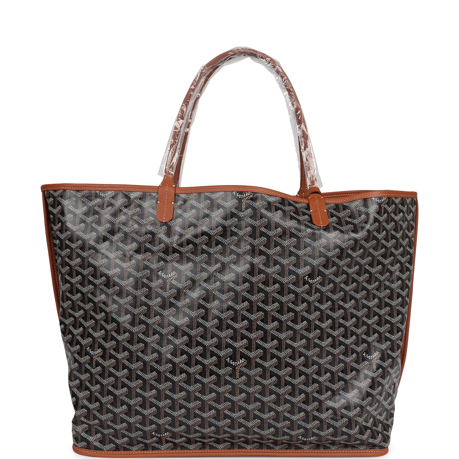 Goyard Goyardine Black And Brown Anjou GM Reversible Tote Bag Palladium Hardware 6 Goyard Goyardine Black And Brown Anjou GM Reversible Tote Bag Palladium Hardware - Image 4