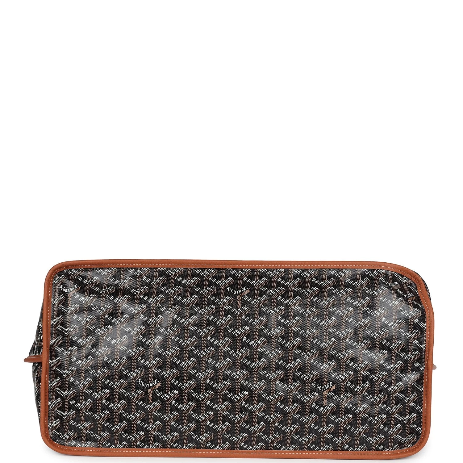 Goyard Goyardine Black And Brown Anjou GM Reversible Tote Bag Palladium Hardware 9 Goyard Goyardine Black And Brown Anjou GM Reversible Tote Bag Palladium Hardware - Image 7