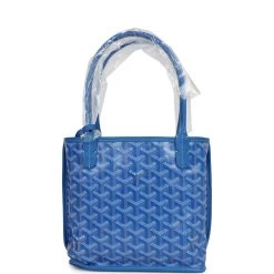 Goyard Goyardine Anjou Sky Blue Mini Bag Palladium Hardware -Online Bag Store G FN 240222 6 05