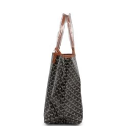 Goyard Goyardine Black And Brown St. Louis PM Tote Bag Palladium Hardware -Online Bag Store G FN 240227 6 04