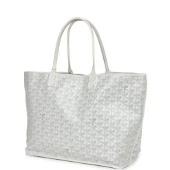 Goyard Goyardine White Anjou PM Reversible Tote Bag Palladium Hardware 15 Goyard Goyardine White Anjou PM Reversible Tote Bag Palladium Hardware -Online Bag Store G FN 240228 1 VP 03