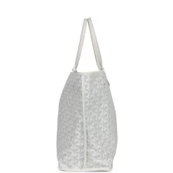 Goyard Goyardine White Anjou PM Reversible Tote Bag Palladium Hardware 13 Goyard Goyardine White Anjou PM Reversible Tote Bag Palladium Hardware -Online Bag Store G FN 240228 1 VP 04
