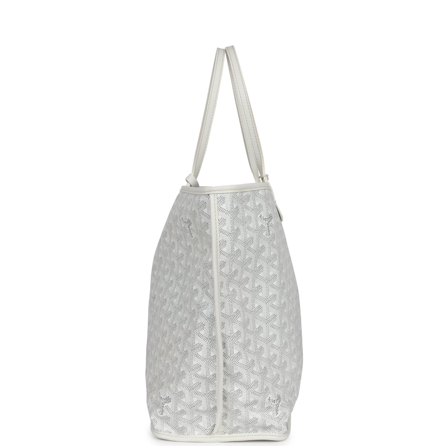 Goyard Goyardine White Anjou PM Reversible Tote Bag Palladium Hardware 5 Goyard Goyardine White Anjou PM Reversible Tote Bag Palladium Hardware - Image 3
