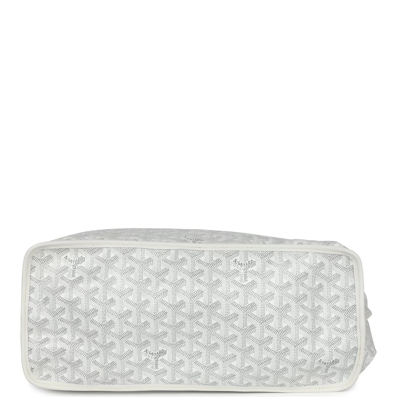 Goyard Goyardine White Anjou PM Reversible Tote Bag Palladium Hardware 9 Goyard Goyardine White Anjou PM Reversible Tote Bag Palladium Hardware - Image 7