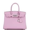 Hermès Hermes Birkin 30 Mauve Sylvestre Epsom Palladium Hardware 2 Hermès Hermes Birkin 30 Mauve Sylvestre Epsom Palladium Hardware -Online Bag Store H B 012722 5 1