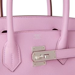 Hermès Hermes Birkin 30 Mauve Sylvestre Epsom Palladium Hardware -Online Bag Store H B 012722 5 6