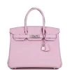 Hermès Hermes Birkin 30 Mauve Sylvestre Clemence Palladium Hardware