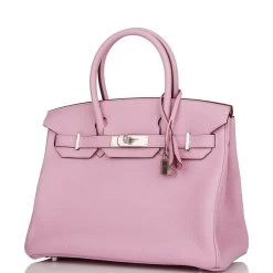 Hermès Hermes Birkin 30 Mauve Sylvestre Clemence Palladium Hardware -Online Bag Store H B 020722 2 05