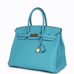 Hermès Hermes Birkin 35 Bleu Du Nord Togo Gold Hardware -Online Bag Store H B 021623 6 03