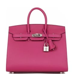 Hermès Hermes Birkin Sellier 25 Rose Pourpre Veau Madame Palladium Hardware