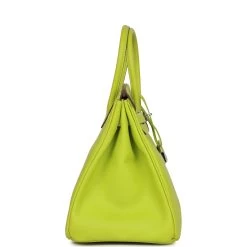 Hermès Pre-owned Hermes Birkin 35 Kiwi Candy Epsom Palladium Hardware -Online Bag Store H B 080222 2 03