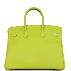 Hermès Pre-owned Hermes Birkin 35 Kiwi Candy Epsom Palladium Hardware -Online Bag Store H B 080222 2 04