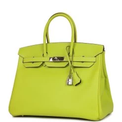 Hermès Pre-owned Hermes Birkin 35 Kiwi Candy Epsom Palladium Hardware -Online Bag Store H B 080222 2 05