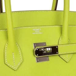 Hermès Pre-owned Hermes Birkin 35 Kiwi Candy Epsom Palladium Hardware -Online Bag Store H B 080222 2 08