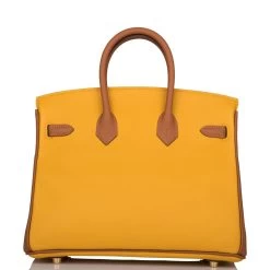 Hermès Hermes Special Order (HSS) Birkin 25 Jaune Ambre And Gold Togo Permabrass Hardware -Online Bag Store H B 082721 1 4