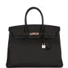 Hermès Hermes Birkin 35 Black Togo Rose Gold Hardware -Online Bag Store H B 091322 4 01