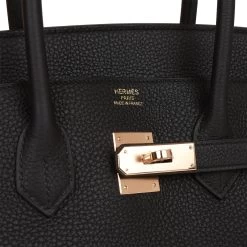 Hermès Hermes Birkin 35 Black Togo Rose Gold Hardware -Online Bag Store H B 091322 4 08