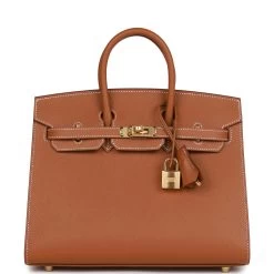 Hermès Hermes Birkin Sellier 25 Gold Epsom Gold Hardware