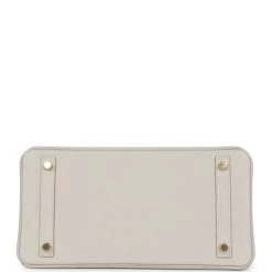 Hermès Hermes Birkin 30 Gris Perle Matte Alligator And Togo Touch Gold Hardware -Online Bag Store H B 230227 2 06