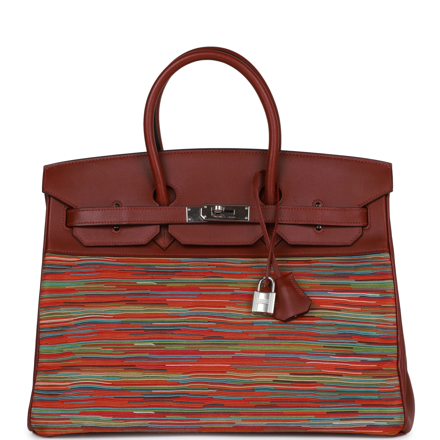 Hermès Pre-owned Hermes Birkin 35 Vibrato Rouge H Boxcalf Palladium Hardware 3 Hermès Pre-owned Hermes Birkin 35 Vibrato Rouge H Boxcalf Palladium Hardware