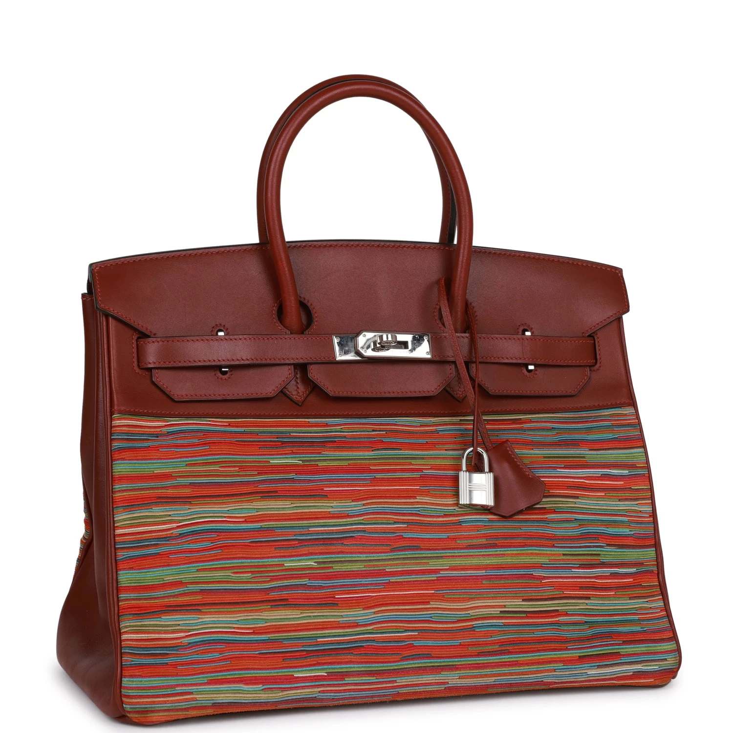 Hermès Pre-owned Hermes Birkin 35 Vibrato Rouge H Boxcalf Palladium Hardware 4 Hermès Pre-owned Hermes Birkin 35 Vibrato Rouge H Boxcalf Palladium Hardware - Image 2