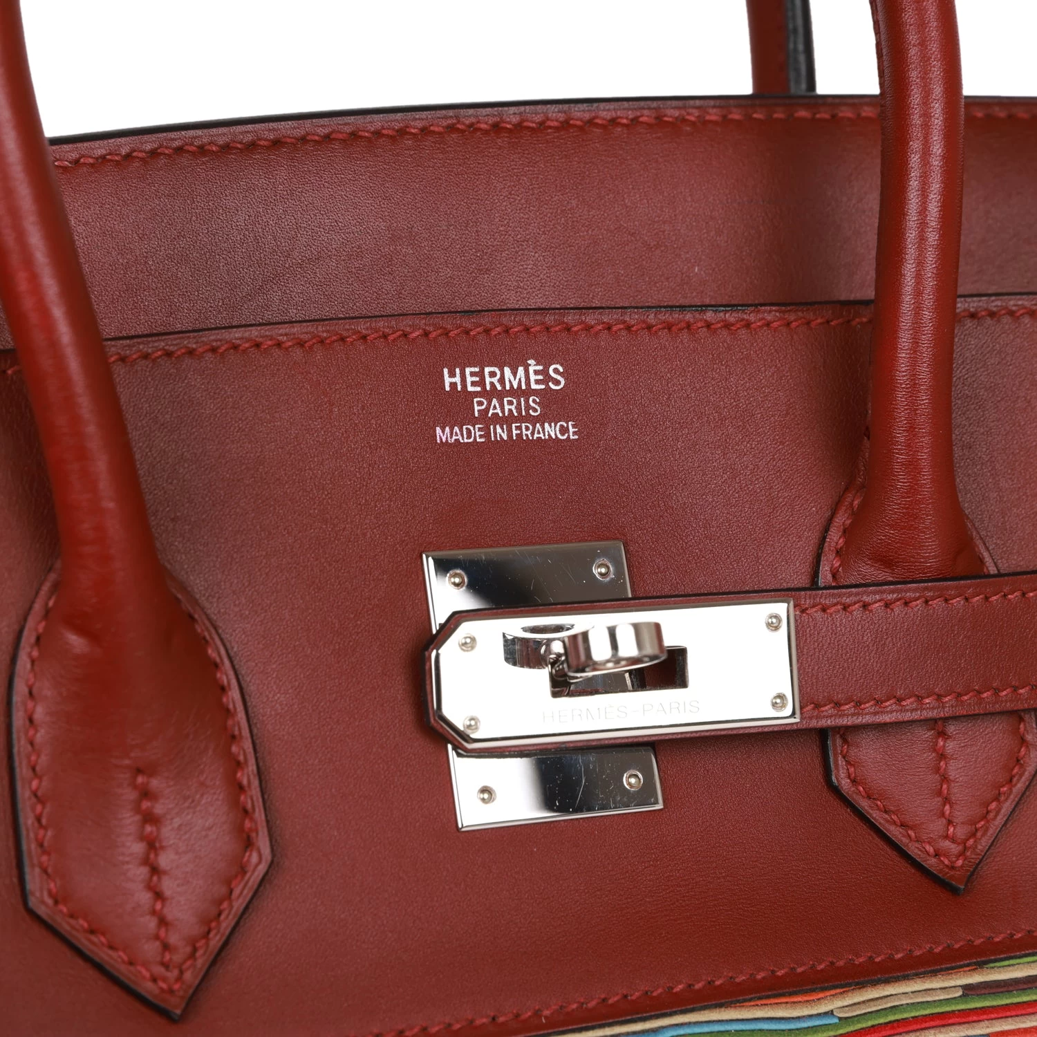 Hermès Pre-owned Hermes Birkin 35 Vibrato Rouge H Boxcalf Palladium Hardware 9 Hermès Pre-owned Hermes Birkin 35 Vibrato Rouge H Boxcalf Palladium Hardware - Image 7
