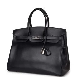 Hermès Vintage Hermes Birkin 35 Bleu Navy Box Palladium Hardware -Online Bag Store H B 230307 1 03