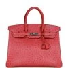 Hermès Pre-owned Hermes Birkin 35 Bougainvillea Ostrich Palladium Hardware 1 Hermès Pre-owned Hermes Birkin 35 Bougainvillea Ostrich Palladium Hardware -Online Bag Store H B 230313 2 01