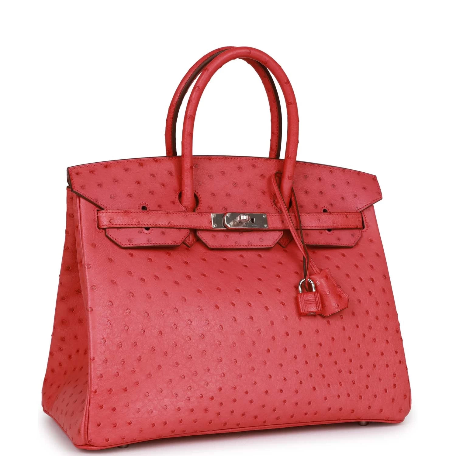 Hermès Pre-owned Hermes Birkin 35 Bougainvillea Ostrich Palladium Hardware 4 Hermès Pre-owned Hermes Birkin 35 Bougainvillea Ostrich Palladium Hardware - Image 2