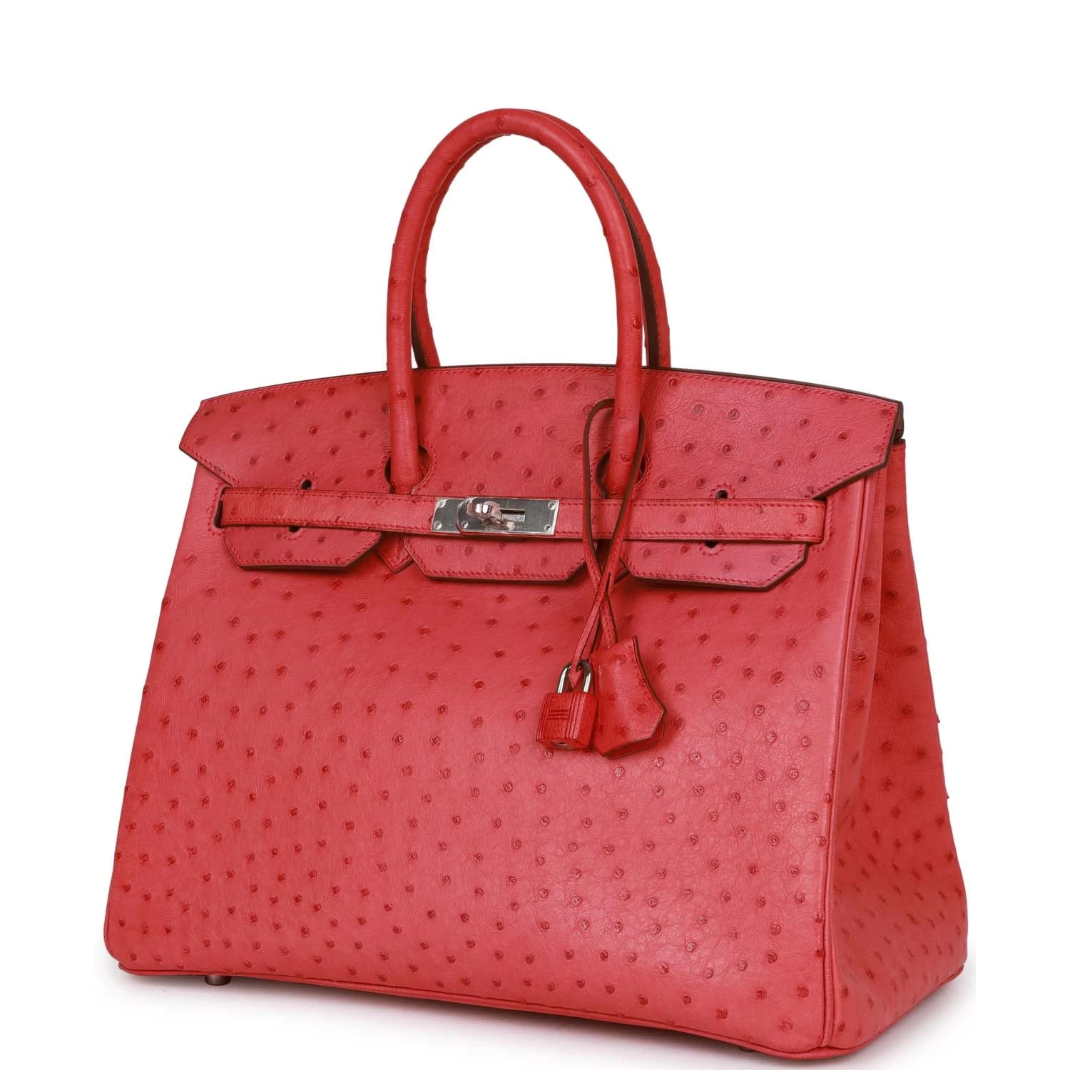 Hermès Pre-owned Hermes Birkin 35 Bougainvillea Ostrich Palladium Hardware 6 Hermès Pre-owned Hermes Birkin 35 Bougainvillea Ostrich Palladium Hardware - Image 4