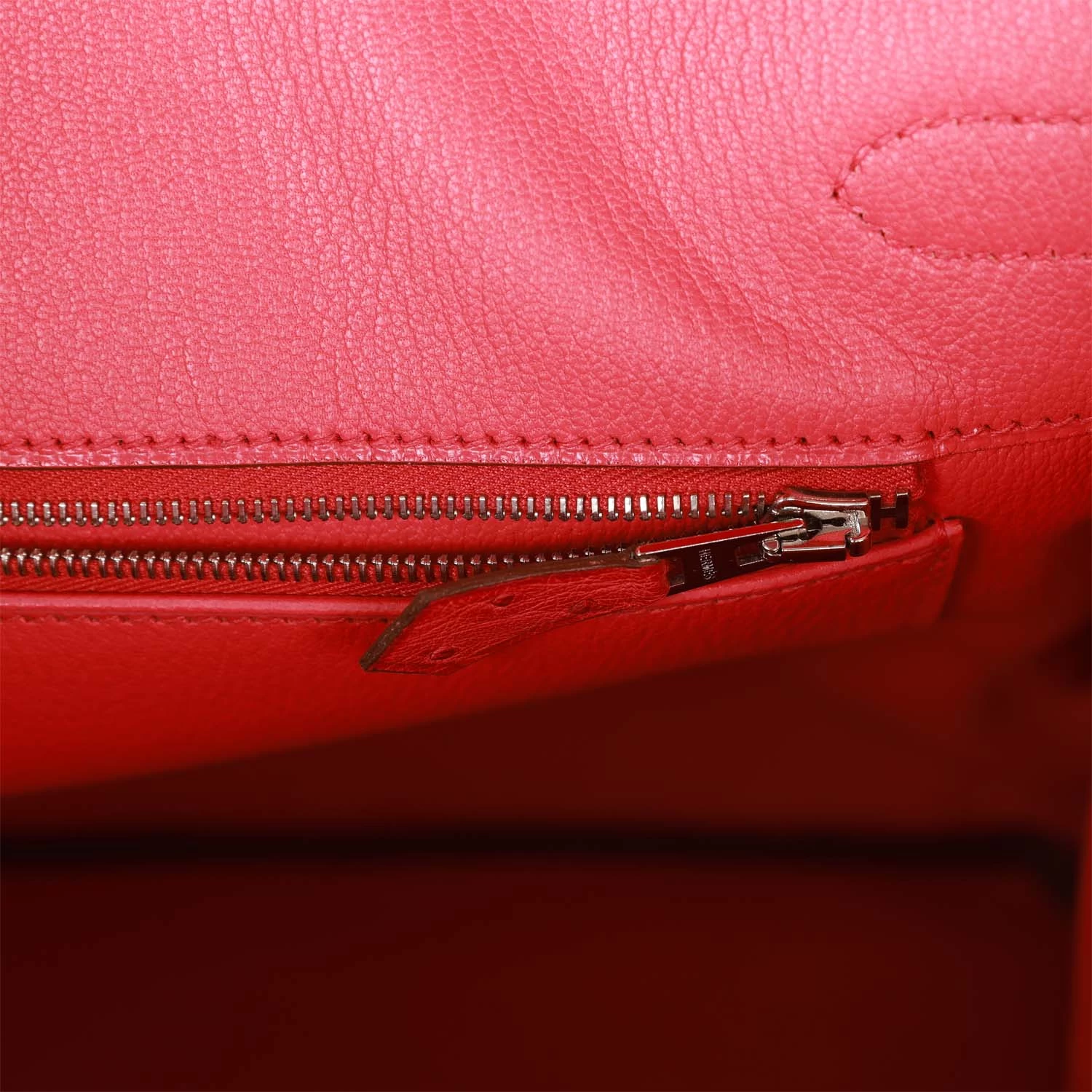Hermès Pre-owned Hermes Birkin 35 Bougainvillea Ostrich Palladium Hardware 11 Hermès Pre-owned Hermes Birkin 35 Bougainvillea Ostrich Palladium Hardware - Image 9
