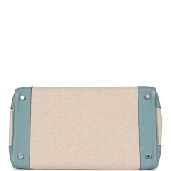 Hermès Pre-owned Hermes Birkin 35 Toile H And Ciel Clemence Palladium Hardware -Online Bag Store H B 230323 1 06