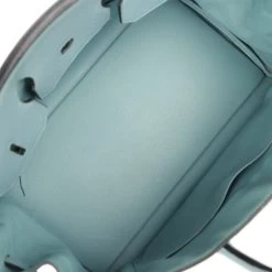 Hermès Pre-owned Hermes Birkin 35 Toile H And Ciel Clemence Palladium Hardware -Online Bag Store H B 230323 1 09