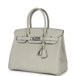 Hermès Hermes Birkin 30 Gris Neve Togo Palladium Hardware -Online Bag Store H B 230405 3 03