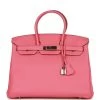 Hermès Pre-owned Hermes Birkin 35 Rose Lipstick Togo Palladium Hardware -Online Bag Store H B 230407 3 01