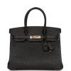 Hermès Hermes Birkin 30 Black Ostrich Rose Gold Hardware -Online Bag Store H B 230523 4 SM 01