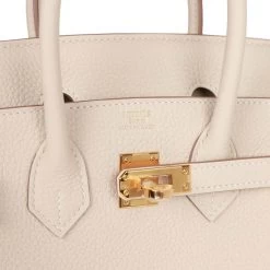 Hermès Hermes Birkin 25 Craie Togo Gold Hardware -Online Bag Store H B 230616 1 08