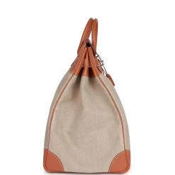 Hermès Pre-owned Hermes Birkin HAC 50 Gold Toile De Camp Evercolor Palladium Hardware 12 Hermès Pre-owned Hermes Birkin HAC 50 Gold Toile De Camp Evercolor Palladium Hardware -Online Bag Store H B 230620 1 EPK 04