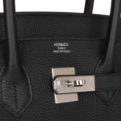 Hermès Hermes Birkin 35 Black Togo Palladium Hardware -Online Bag Store H B 230621 2 07