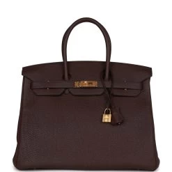 Hermès Hermes Birkin 35 Rouge Sellier Clemence Gold Hardware