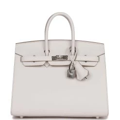 Hermès Hermes Birkin Sellier 25 Gris Pale Epsom Palladium Hardware