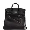 Hermès Hermes Birkin 40 HAC "Rock" Black Evercolor Palladium Hardware -Online Bag Store H B 230728 1 VP 01