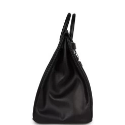 Hermès Hermes Birkin 40 HAC "Rock" Black Evercolor Palladium Hardware -Online Bag Store H B 230728 1 VP 04