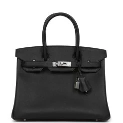 Hermès Hermes Birkin 30 Black Epsom Palladium Hardware