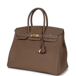 Hermès Hermes Birkin 35 Etoupe Togo Gold Hardware -Online Bag Store H B 230817 1 03