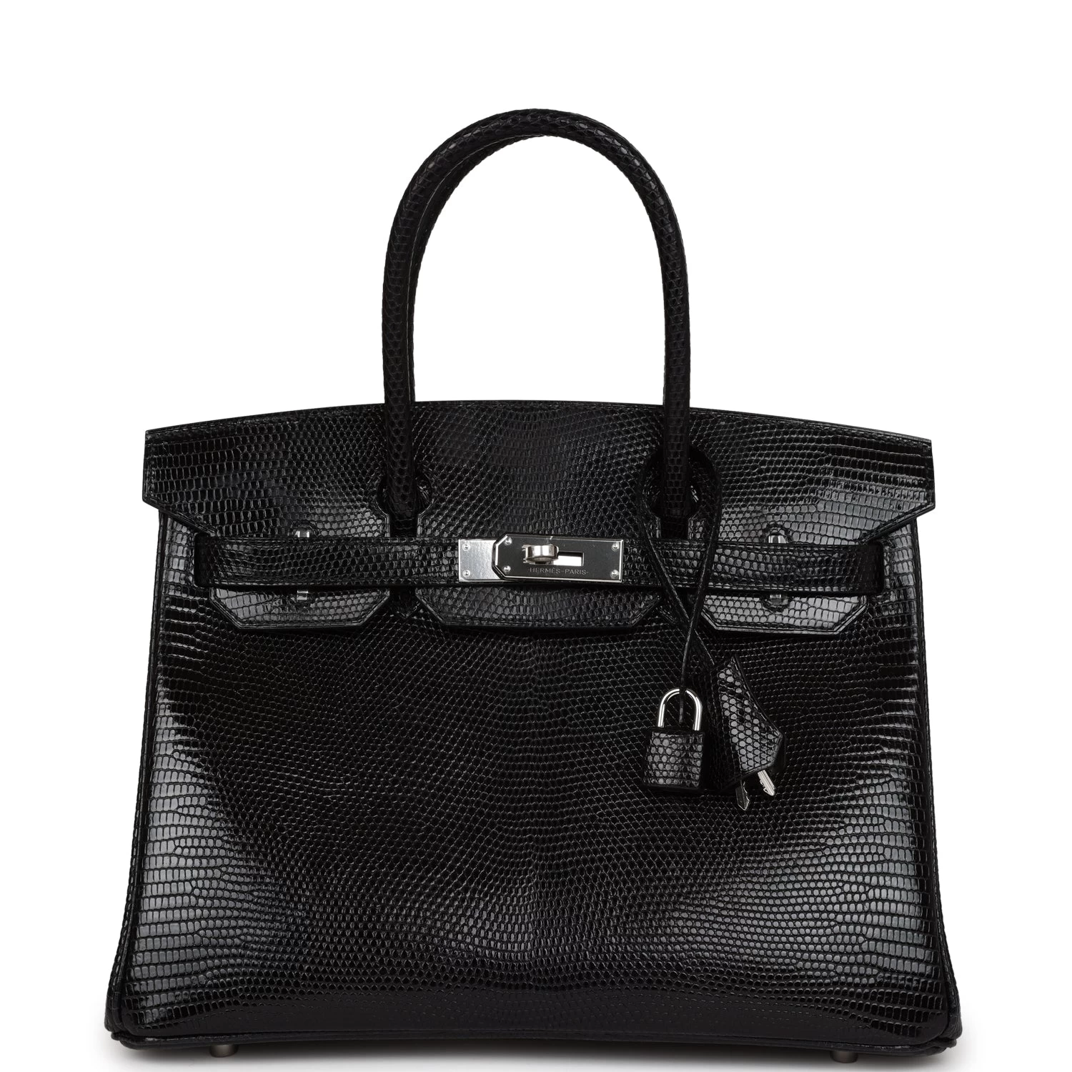 Hermès Hermes Birkin 30 Black Niloticus Lizard Palladium Hardware 3 Hermès Hermes Birkin 30 Black Niloticus Lizard Palladium Hardware