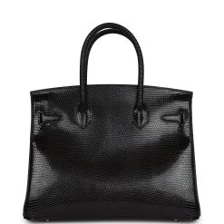 Hermès Hermes Birkin 30 Black Niloticus Lizard Palladium Hardware 14 Hermès Hermes Birkin 30 Black Niloticus Lizard Palladium Hardware -Online Bag Store H B 230831 2 05