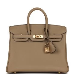 Hermès Hermes Birkin 25 Beige Marfa Togo Gold Hardware