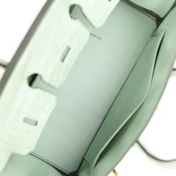 Hermès Hermes Birkin 25 Vert D'Eau Matte Alligator Gold Hardware -Online Bag Store H B 230908 1 09